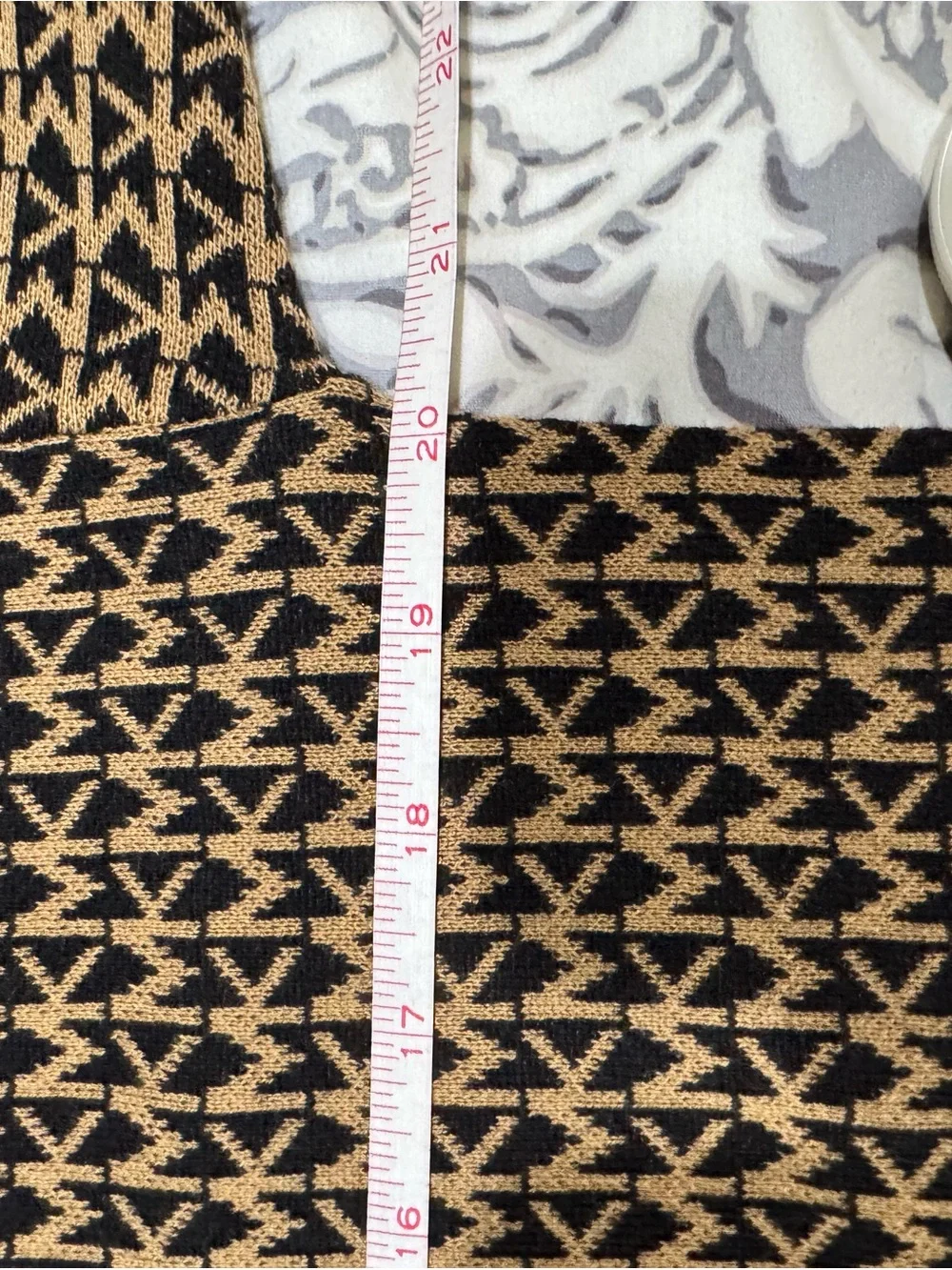 Michael Kors Black & Brown Logo-Pattern Open front cotton blend Cardigan size M
